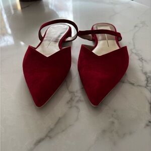 Dolce Vita Red Pointed Slingback Mules